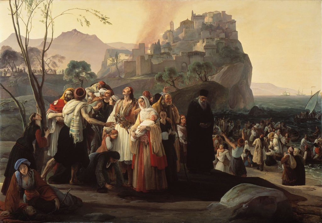 Francesco Hayez, Die Flüchtlinge von Parga, 1831 (Brescia, Civici Musei d’Arte e Storia).