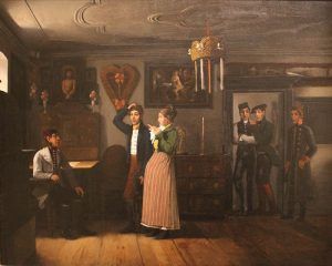 Michael Neder, Vor dem Dorfrichter, um 1830m Privatbesitz, Foto: Alexandra Matzner.