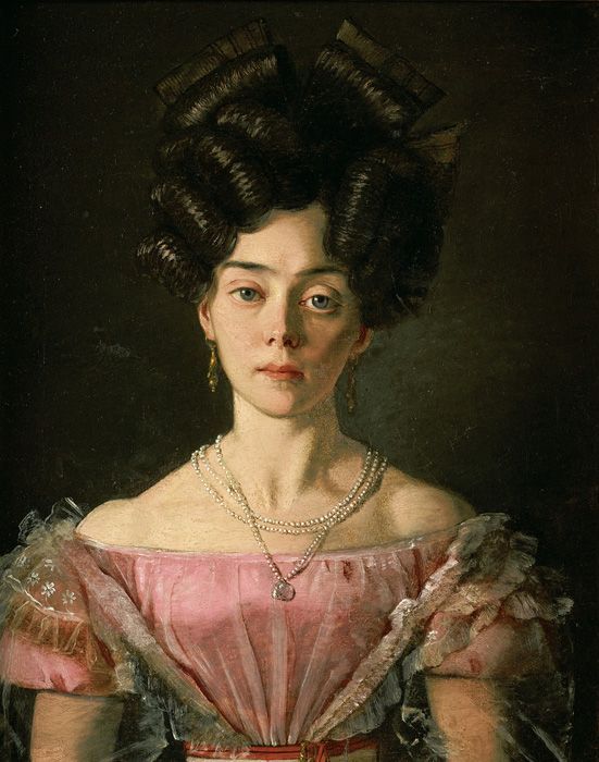 Michael Neder, Junge Dame, 1829, Öl auf Leinwand, 33,5 x 26,5 cm © Belvedere, Wien.