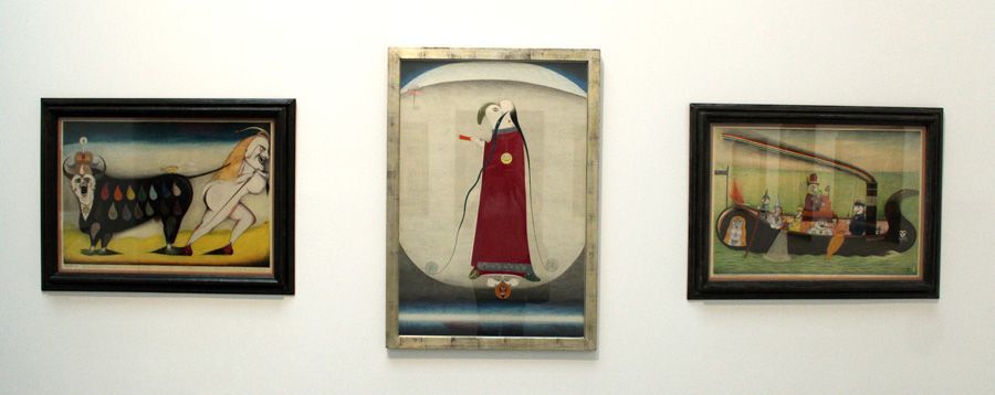 Friedrich Schröder-Sonnenstern (1892-1982) auf der Biennale, Installationsfoto: Alexandra Matzner.