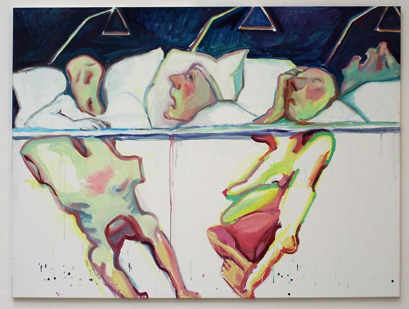 Maria Lassnig (* 1919), Krankenhaus, 2005, Installationsfoto: Alexandra Matzner.