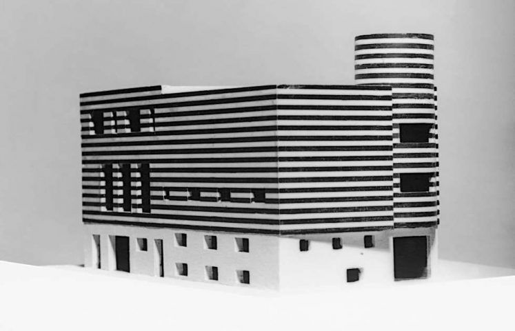 Adolf Loos, Haus Josephine Baker, Paris XVI, Avenue Bugeaud, Frankreich (Projekt für den Um- und Zusammenbau zweier bestehender Häuser), 1927, Modell (© ALBERTINA, Wien)