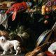 Adriaen van Utrecht, Großes Stillleben mit Hund und Katze, Detail, 1647, Öl auf Leinwand; 184 x 227 cm (© Gemäldegalerie Alte Meister, Staatliche Kunstsammlungen Dresden, Foto: Estel/Klut)