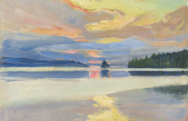 Akseli Gallen-Kallela, Sonnenuntergang über dem Ruovesi-See, Detail, 1915-16, Collection Broere Charitable Foundation)