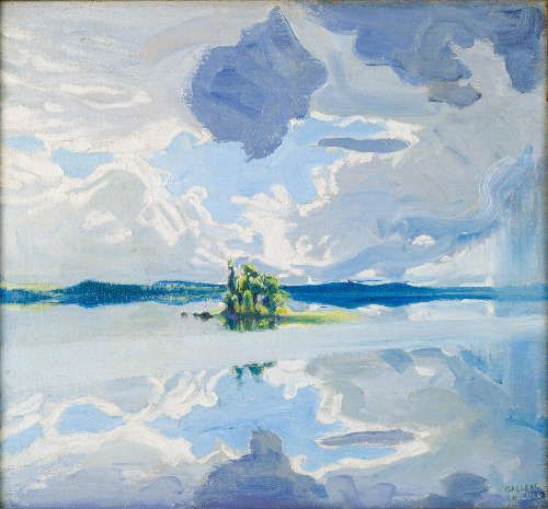 Akseli Gallen-Kallela, Wolken über einem See, 1904–1906, ÖL/Lw, 52 × 56 cm (The Gallen-Kallela Museum © The Gallen-Kallela Museum / photo Jukka Paavola)