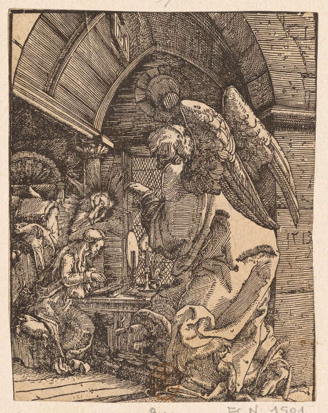 Albrecht Altdorfer, Verkündigung, 1512, Holzschnitt, 12,1 x 9,4 cm (Paris, Bibliothèque nationale de France © Paris, Bibliothèque nationale de France)