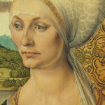 Albrecht Dürer, Elsbeth Tucher, Detail, 1499, Öl auf Lindenholz, 29,1 x 23,3 cm (Gemäldegalerie Alte Meister, Kassel)