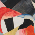 Alexandra Exter, Skizze für das Theaterstück "Salome", Detail, 1917, 52 × 35 cm, Gouache auf Papier (ALBERTINA, Wien – Privatsammlung)