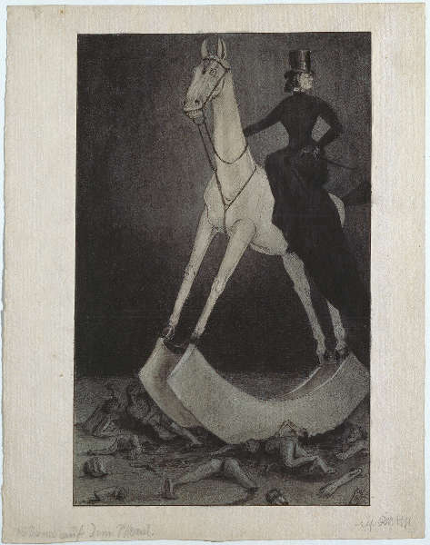 Alfred Kubin, Die Dame auf dem Pferd, 1903 (Städtische Galerie im Lenbachhaus und Kunstbau München, © VG Bild-Kunst, Bonn, 2017, Foto: Lenbachhaus)