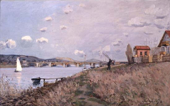 Alfred Sisley, Die Brücke in Argenteuil, 1872, Öl auf Leinwand, 38.7 x 61 cm (Memphis Brooks Museumn of Art, Gift of Mr. and Mrs. Hugo N. Dixon)