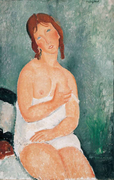 Amedeo Modigliani, Junge Frau in Hemd, 1918 (Albertina, Wien, Sammlung Batliner)