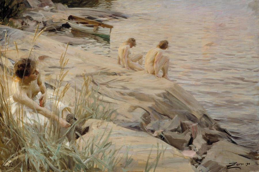 Anders Zorn, Im Freien, 1890, Öl auf Leinwand, 69 x 101,5 cm (Ateneum Art Museum, Helsinki © Foto Finnish National Gallery Hannu Aaltonen)