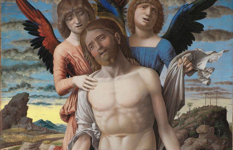 Andrea Mantegna, Christus als Schmerzensmann, Detail, Kopenhagen
