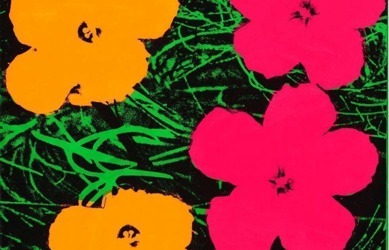 Andy Warhol, Flowers, Detail, 1964, Fluoreszierende Farbe, Siebdruck/Lw, 61 x 61 cm (The Art Institute of Chicago; gift of Edlis/Neeson Collection, 2015.123 © The Andy Warhol Foundation for the Visual Arts, Inc. / Artists Rights Society (ARS), New York)