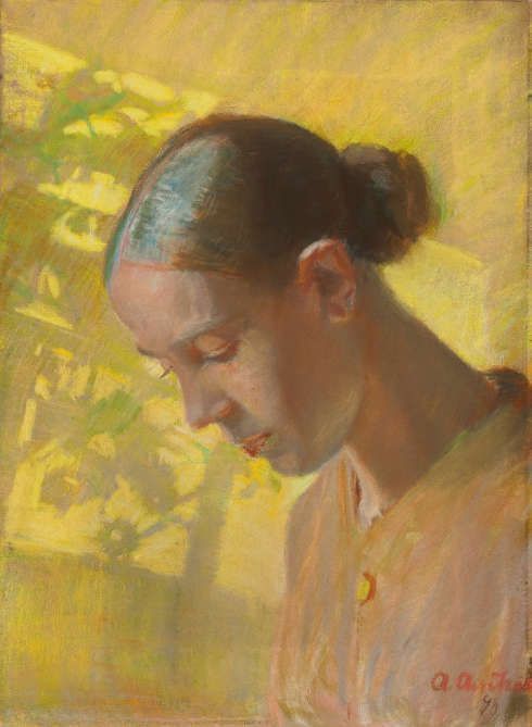 Anna Ancher, Studie der Näherin, Kopf, 1890 (The Art Museums of Skagen)