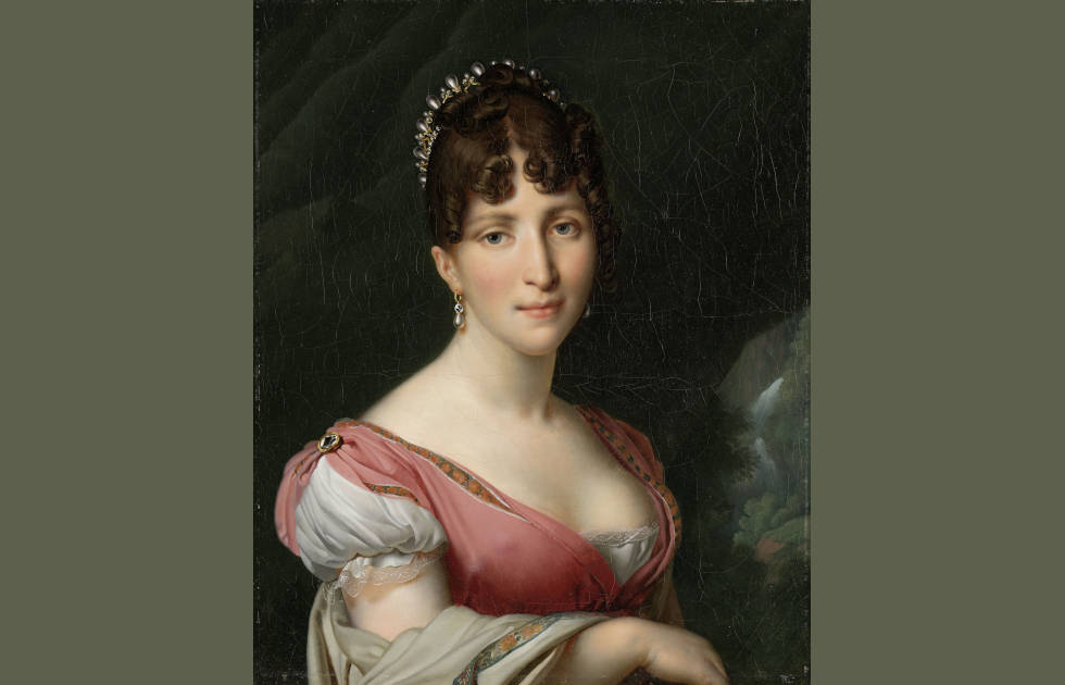 Anne-Louis Girodet-Trioson, Porträt von Hortense de Beauharnais, 1805-1809, Öl-Lw, 60,9 x 49,8 cm (Rijksmuseum, Amsterdam)