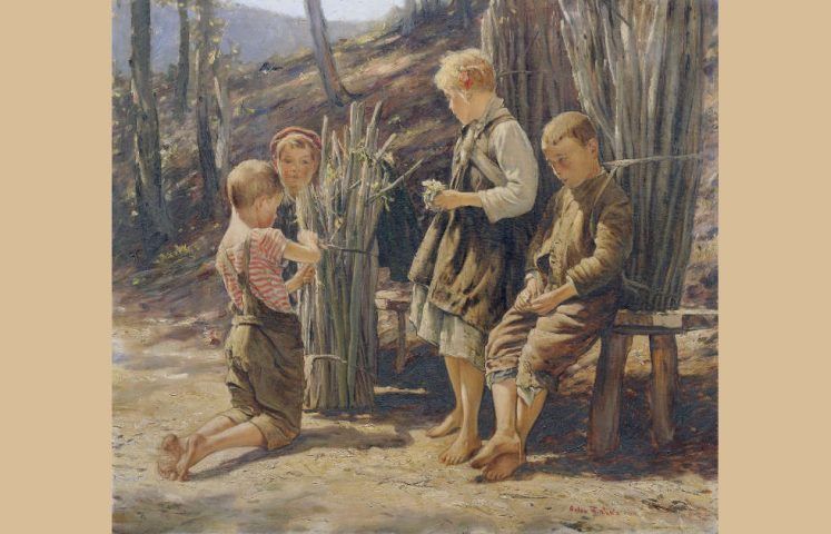 Anton Filkuka, Holzsammelnde Kinder, 1925 (Belvedere, Wien)