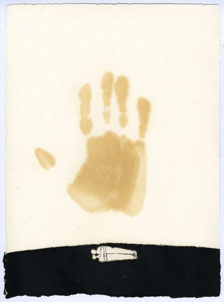 Antony Gormley, Double Moment, 1987, schwarzes Pigment, Leinsamenöl, Kohle/Papier, 38 x 28 cm © Antony Gormley