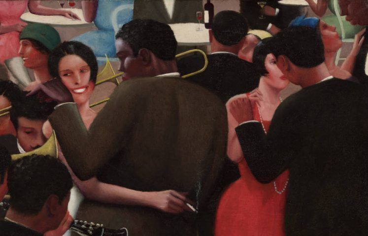 Archibald J. Motley Jr., Blues, Detail, 1929, Öl/Lw, 95.9 × 115.3 × 7.9 cm (Mara Motley, MD, and Valerie Gerrard Browne HRN.093)