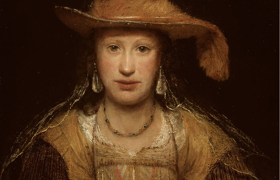 Arent de Gelder, Porträt einer jungen Frau, Detail, um 1690, Öl auf Leinwand, 66.9 × 53.3 cm (Art Institute of Chicago, Wirt D. Walker Fund)