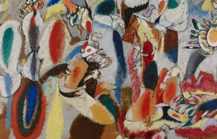 Arshile Gorky, The Liver Is the Cock’s Comb, Detail, 1944, Öl/Lw, 186.1 x 249.9 cm (Albright-Knox Art Gallery, Buffalo, New York, Gift of Seymour H. Knox, Jr., 1956, K1956:4, Image courtesy Albright-Knox Art Gallery)