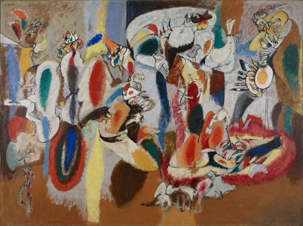 Arshile Gorky, The Liver Is the Cock’s Comb, 1944, Öl/Lw, 186.1 x 249.9 cm (Albright-Knox Art Gallery, Buffalo, New York, Gift of Seymour H. Knox, Jr., 1956, K1956:4, Image courtesy Albright-Knox Art Gallery)