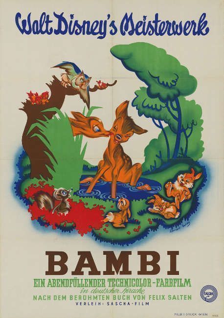 Werbeplakat für den Film Bambi, 1951 © Wienbibliothek im Rathaus