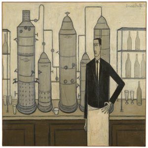 Bernard Buffet, Le bar du Liberty's, 1950, Öl auf Leinwand, 160 × 160 cm (Sammlung Klewan)