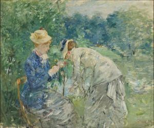 Berthe Morisot, Au jardin [Im Bois de Boulogne], vor 1880, Öl auf Leinwand, 61 x 73,5 cm (Nationalmuseum Stockholm)