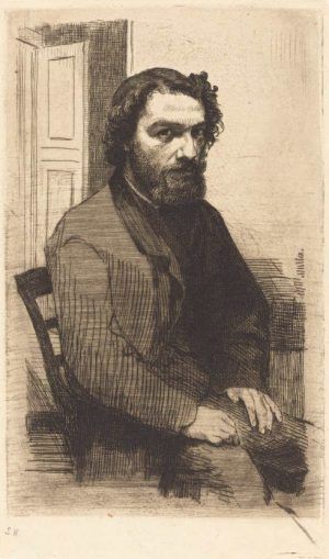 Félix Bracquemond, A. Legros, 1861, Radierung (The National Gallery of Art, Washington, Gift of George Matthew Adams in memory of his mother, Lydia Havens Adam)