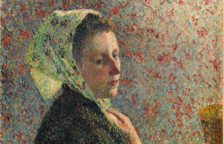 Camille Pissarro, Frau mit grünem Schal [Femme au fichu verte], Detail, 1893, Öl auf Leinwand, 65,5 x 54,5 cm (Paris, musée d'Orsay, Photo © RMN-Grand Palais (musée d'Orsay) - © Franck Raux)