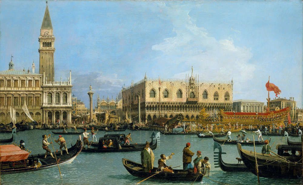 Canaletto, Venedig: Der Bacino di S. Marco zu Christi Himmelfahrt, um 1733/34, Öl/Lw, 76,8 x 125,4 cm (Royal Collection Trust/© Her Majesty Queen Elizabeth II 2016)