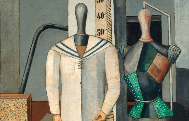 Carlo Carra, Mutter und Sohn, Detail, 1917, Öl auf Leinwand, 99 x 59 cm (Pinacoteca di Brera, Mailand)