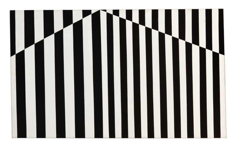 Carmen Herrera, Verticals, 1952, Acryl auf Leinwand, 71,75 x 119,38 cm (Privatsammlung Portugal, © Carmen Herrera, Foto: © Kunstsammlung NRW)