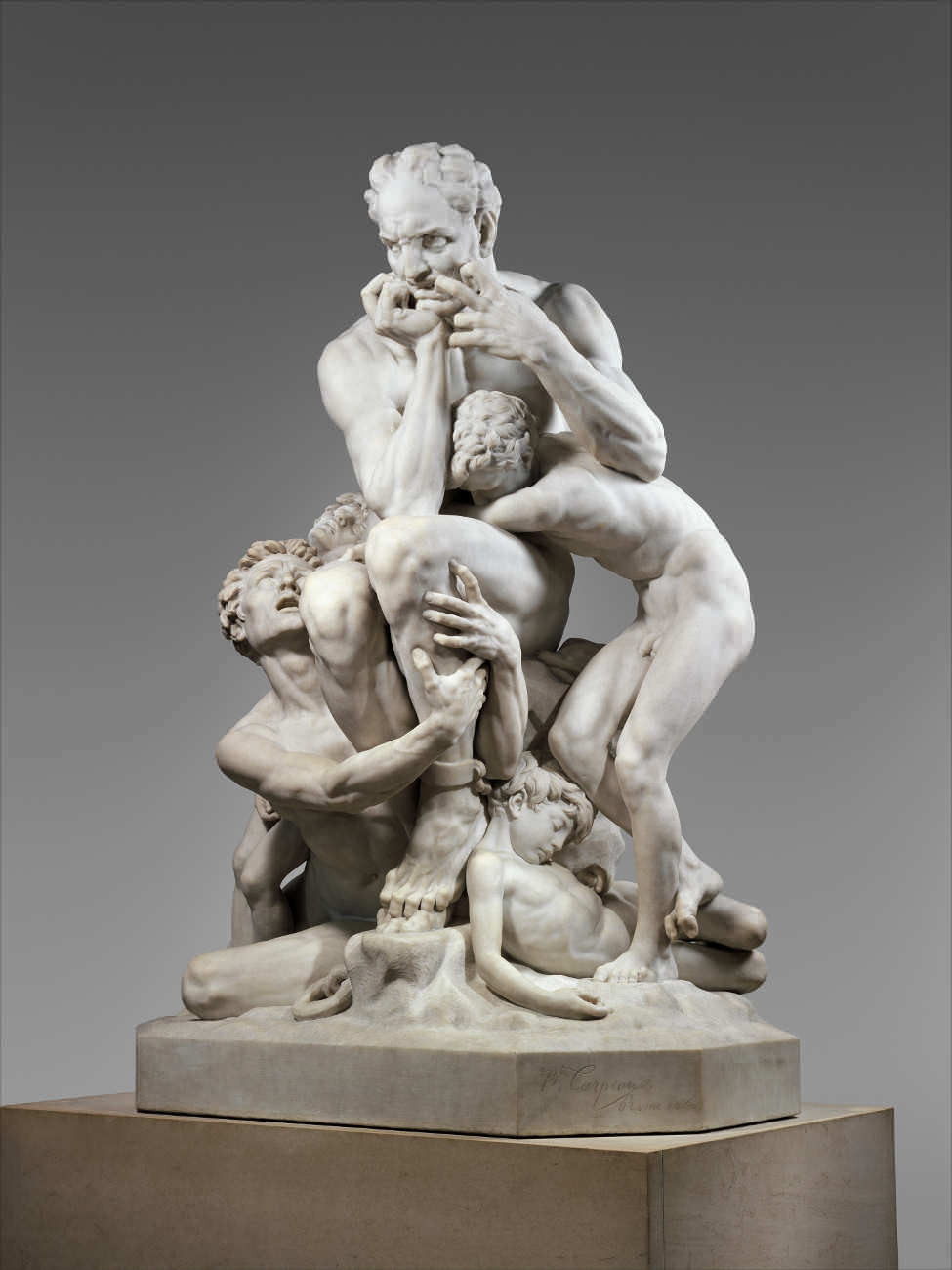 Jean-Baptiste Carpeaux, Ugolino und seine Söhne, Schräganblick, 1860 (The Metropolitan Museum, New York)