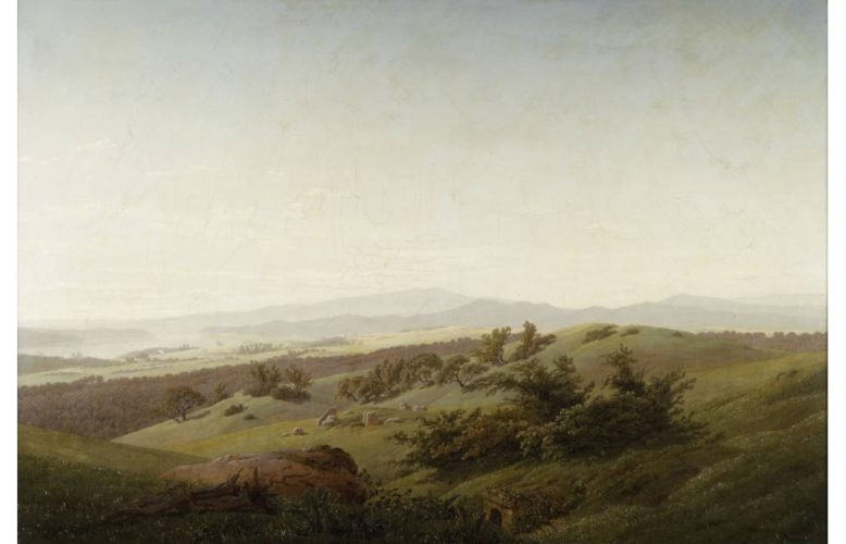 Caspar David Friedrich, Böhmische Landschaft, 1810 (© Klassik Stiftung Weimar, Museen)