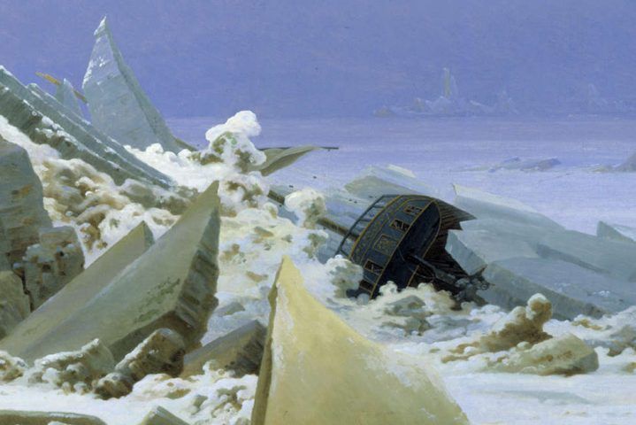 Caspar David Friedrich Das Eismeer Caspar David Friedrich Das Eismeer: Bidbeschreibung, Interpretation