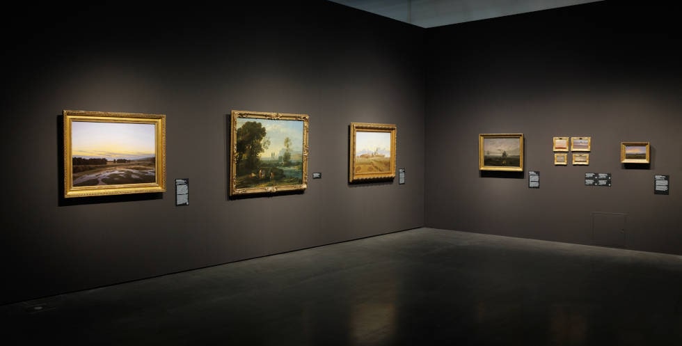 Caspar David Friedrich, Das Große Gehege bei Dresden, Ausstellungsansicht "Caspar David Friedrich. Wo alles begann" im Kupferstich-Kabinett © Staatliche Kunstsammlungen Dresden, Foto: Klemens Renner