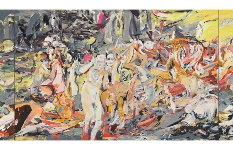 Cecily Brown, Where, When, How Often and with Whom?, Detail, 2017, Öl/Leinen, 277 x 1008 cm (3-teilig) (© Cecily Brown. Courtesy of the artist)