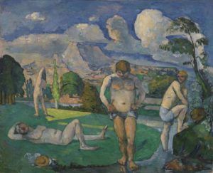 Paul Cézanne, Les Bagneurs [Badende], 1876/77, Öl auf Leinwand, 82 x 101.3 cm (Barnes Foundation)