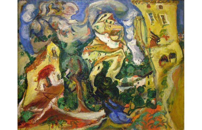 Chaïm Soutine, Das Dorf, um 1923, Öl/Lw, 73,5 x 92 cm (Musée de l'Orangerie, Paris © RMN-Grand Palais (Musée de l'Orangerie) / Hervé Lewandowski)