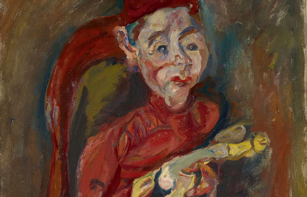 Chaim Soutine, Kind mit Spielzeug [L’enfant au jouet], Detail, um 1919, Öl auf Leinwand, 81 x 64.5 cm (Stiftung Im Obersteg, Depositum im Kunstmuseum Basel 2004, Inv. Im 1521)