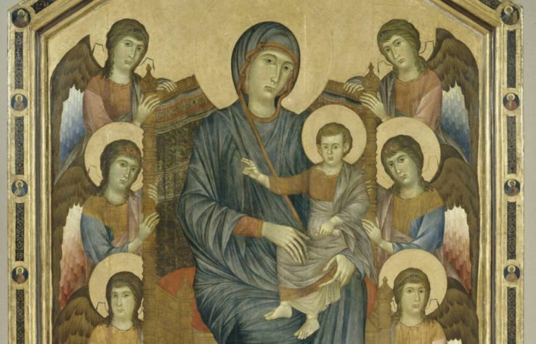 Cimabue, Maestà, Detail, 1275/1300 (Musée du Louvre, Paris, Abteilung für Malerei, INV 254; MR 159)