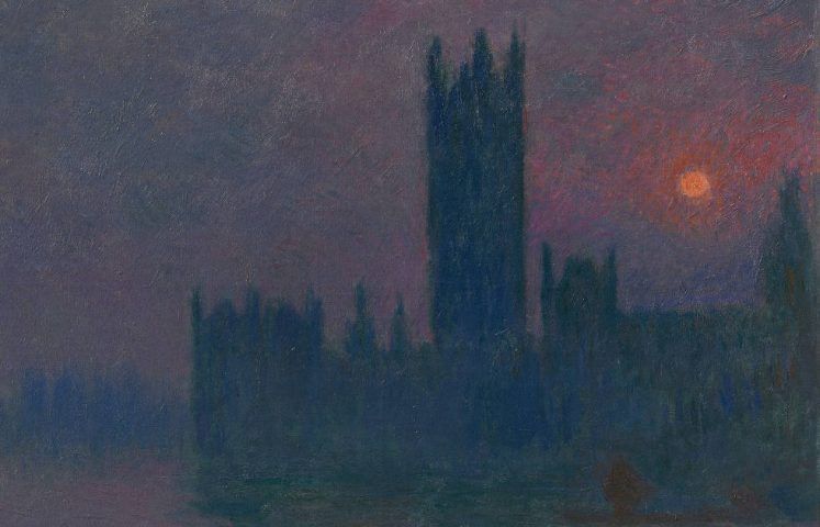 Claude Monet, Das Parlament, Sonnenuntergang, 1900-1903, Öl/Lw, 81,2 x 92 cm (Sammlung Hasso Plattner)
