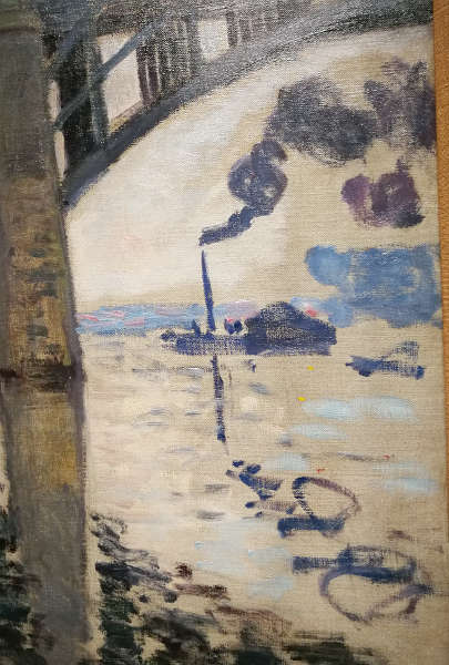 Claude Monet, Die Straßenbrücke von Argenteuil, Detail, 1874, Öl/Lw, 50 x 65 cm (Privatsammlung) Foto: Alexandra Matzner, ARTinWORDS