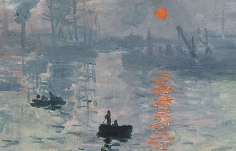 Claude Monet, Impression, Sonnenaufgang, Detail (2), 1872 (Musée Marmottan Monet, Paris)