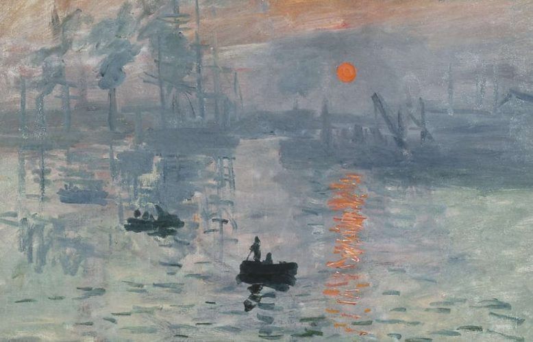 Claude Monet, Impression, Sonnenaufgang, Detail, 1872 (Musée Marmottan Monet, Paris)
