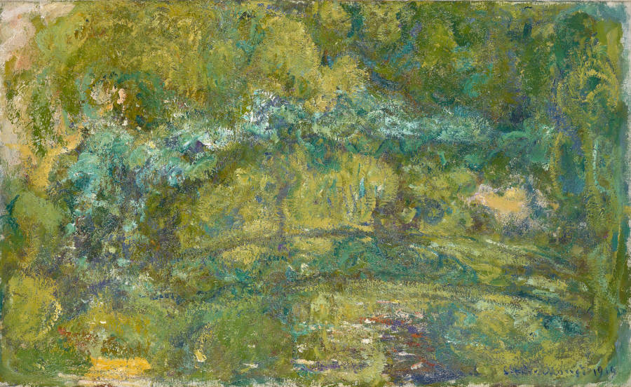 Claude Monet, La passerelle sur le bassin aux nymphéas, 1919, Öl auf Leinwand, 65.6 x 106.4 cm (Kunstmuseum Basel, Inv. G 1986.15, mit einem Sonderkredit der Basler Regierung und einem Beitrag der Max Geldner-Stiftung erworben, Foto: Martin P. Bühler)