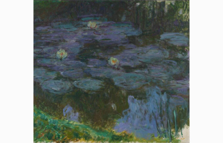 Claude Monet, Seerosen, 1917, Öl/Leinwand, 148.5 × 164 cm (Leihgabe aus einer Privatsammlung, The National Gallery of Art, London)