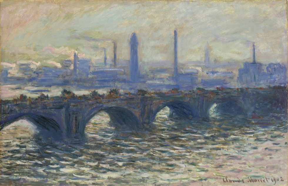 Claude Monet (1840–1926), Die Waterloo-Brücke, 1902, Öl auf Leinwand, 65 x 100 cm (© Hamburger Kunsthalle / bpk, Foto: Elke Walford)